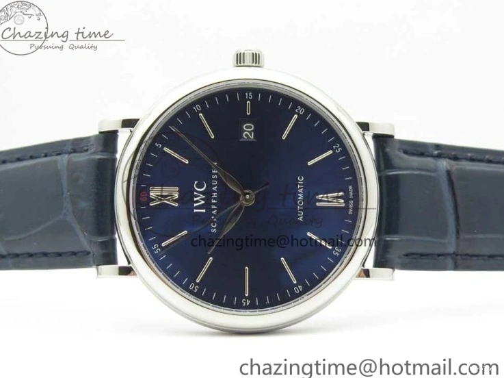 MIROTIME 0419 Portofino Automatic SS FKF 1:1 Best Edition Blue Dial on Blue Leather Strap A Cozy 7133
